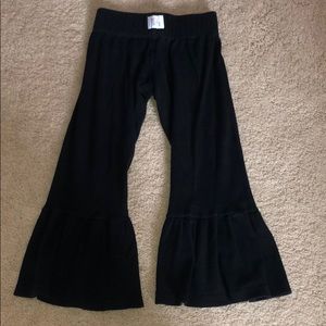 Girls black flare pants